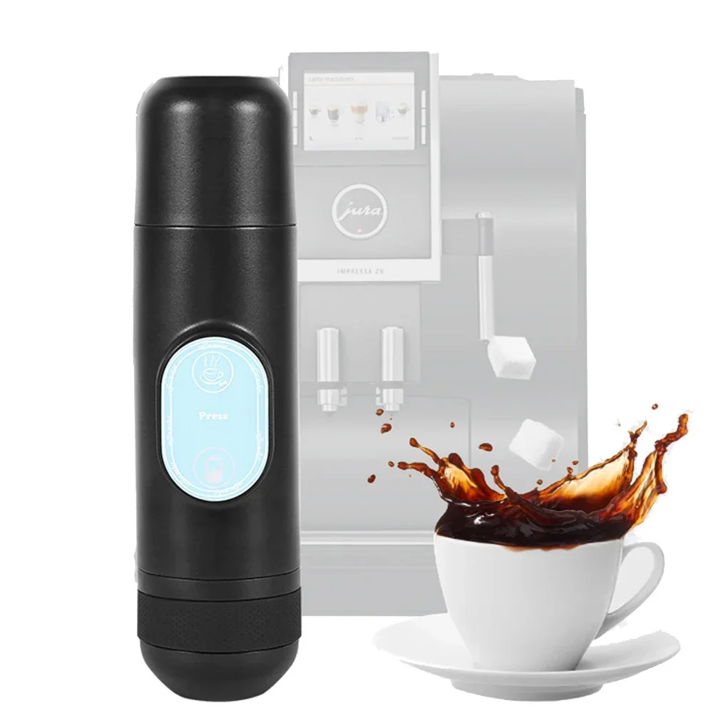 

th Electric Coffee Machine USB Rechargeable Pot For Coffee Capsule & Powder Car Travel Portable Espresso Machine