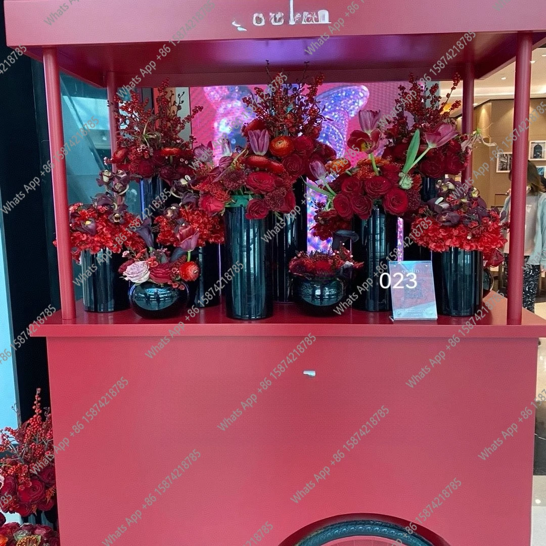 XS Stall Trolley, Mobile Multi-layer Display Float Coffee Mall Beauty Promotion Display Stand