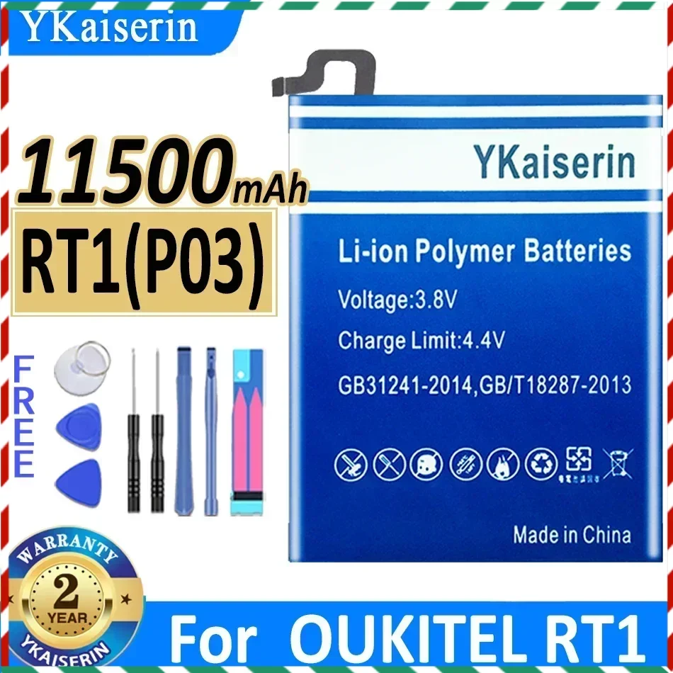 YKaiserin Battery for OUKITEL RT1 11500mAh Long Standby Time + Track NO