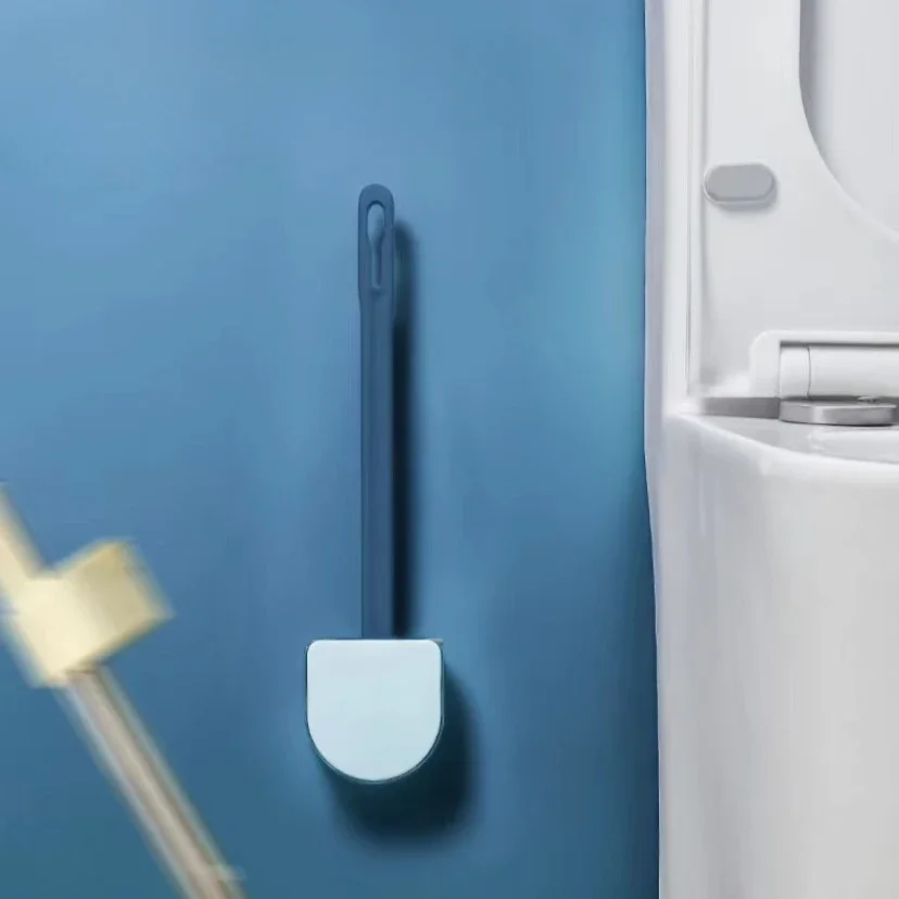 

Настенная силиконовая щетка для унитаза с плоской головкой, набор для чистки унитаза, щетка для чистки унитаза, туалетная комната, бытовой 1 шт.