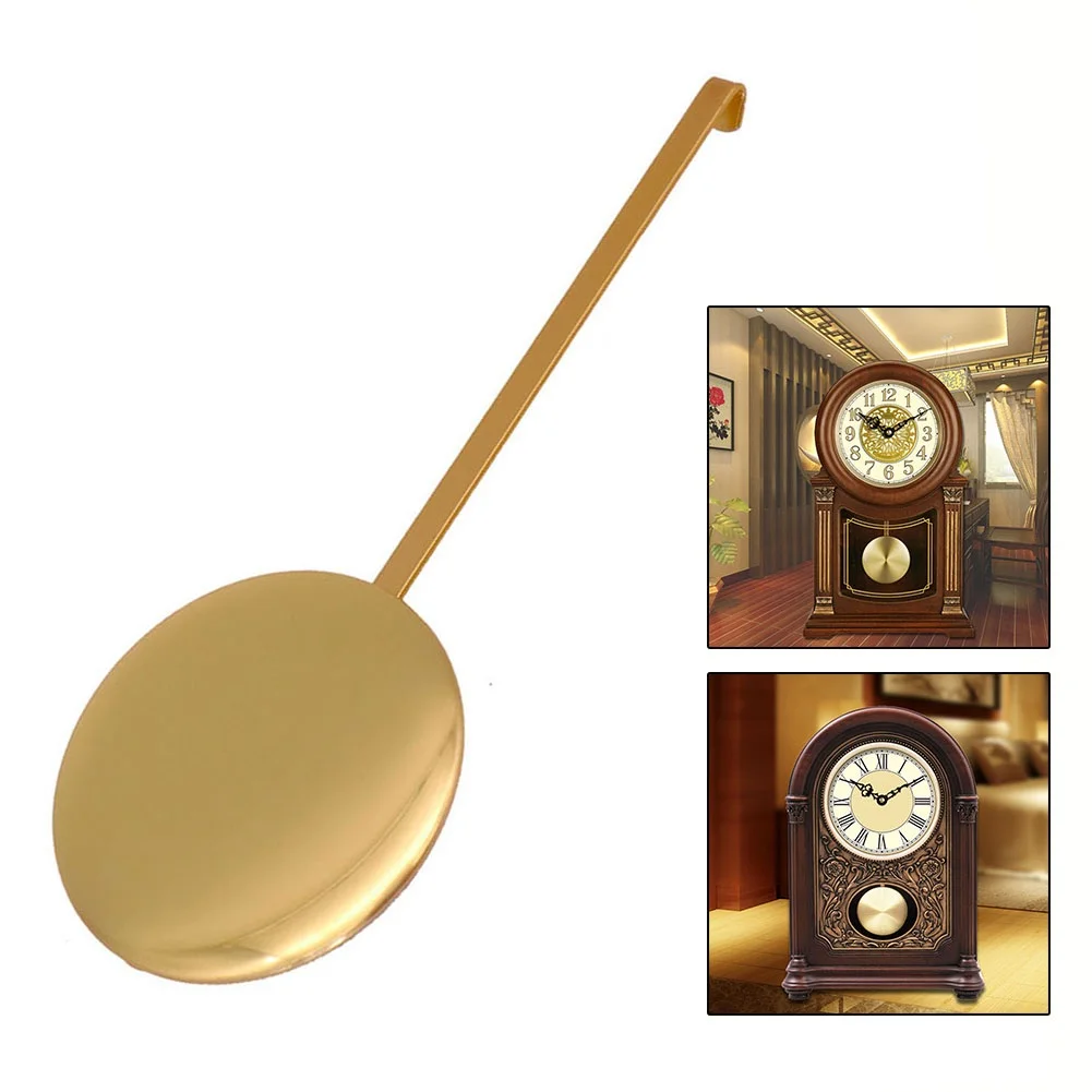 1PC Wall Clock High Gloss Gold Pendulum Swing Movement Quartz Clock Accessory Metal Pendulum DIY Clock Accessory