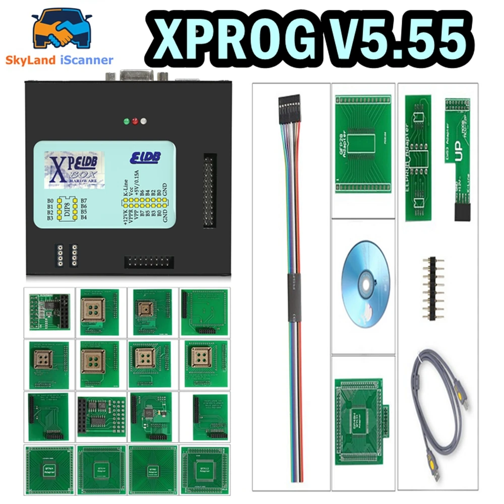 

Programmer XPROG V5.55 Metal Box Car ECU Programmer Chip Tuning Tool with Full Adapters Supports CAS4 XPROG-M 5.55