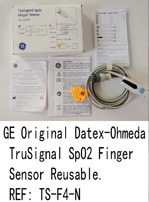 

GE Original Datex-Ohmeda TruSignal SpO2 Finger Sensor Reusable. REF: TS-F4-N