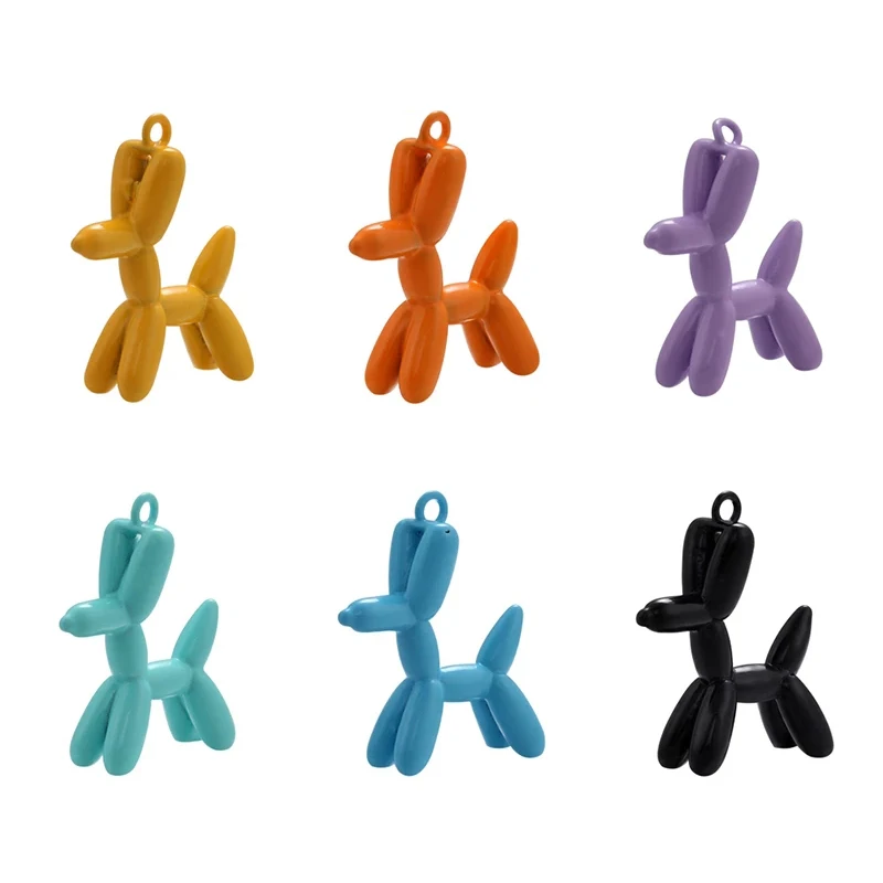 ZHUKOU Stereo cute Balloon Dog Charms Pendants For Jewelry Making Findings DIY Necklace Bracelet Accessaries wholesale VD1067