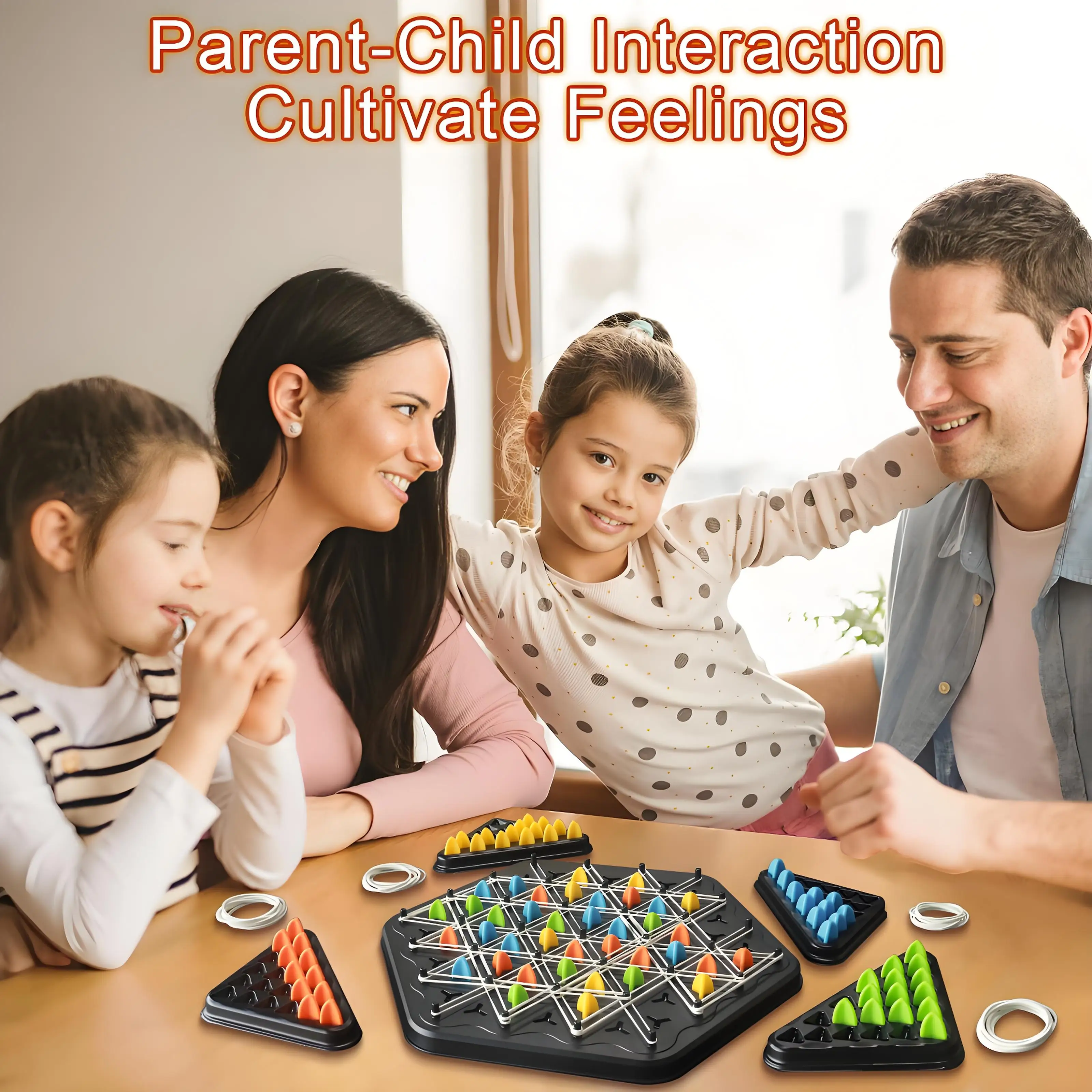 Gioco da tavolo strategico triangolare educativo per bambini dai 3 anni in su |   Rompicapo per famiglie di 2 giocatori |   Divertente apprendimento e sviluppo cognitivo