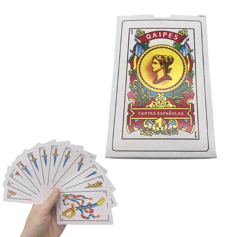 Divertido juego de póker español, cartas de juego en español, resistente al agua, 50 cartas, juego de mesa para fiesta familiar, tarjeta mágica para juego de fiesta