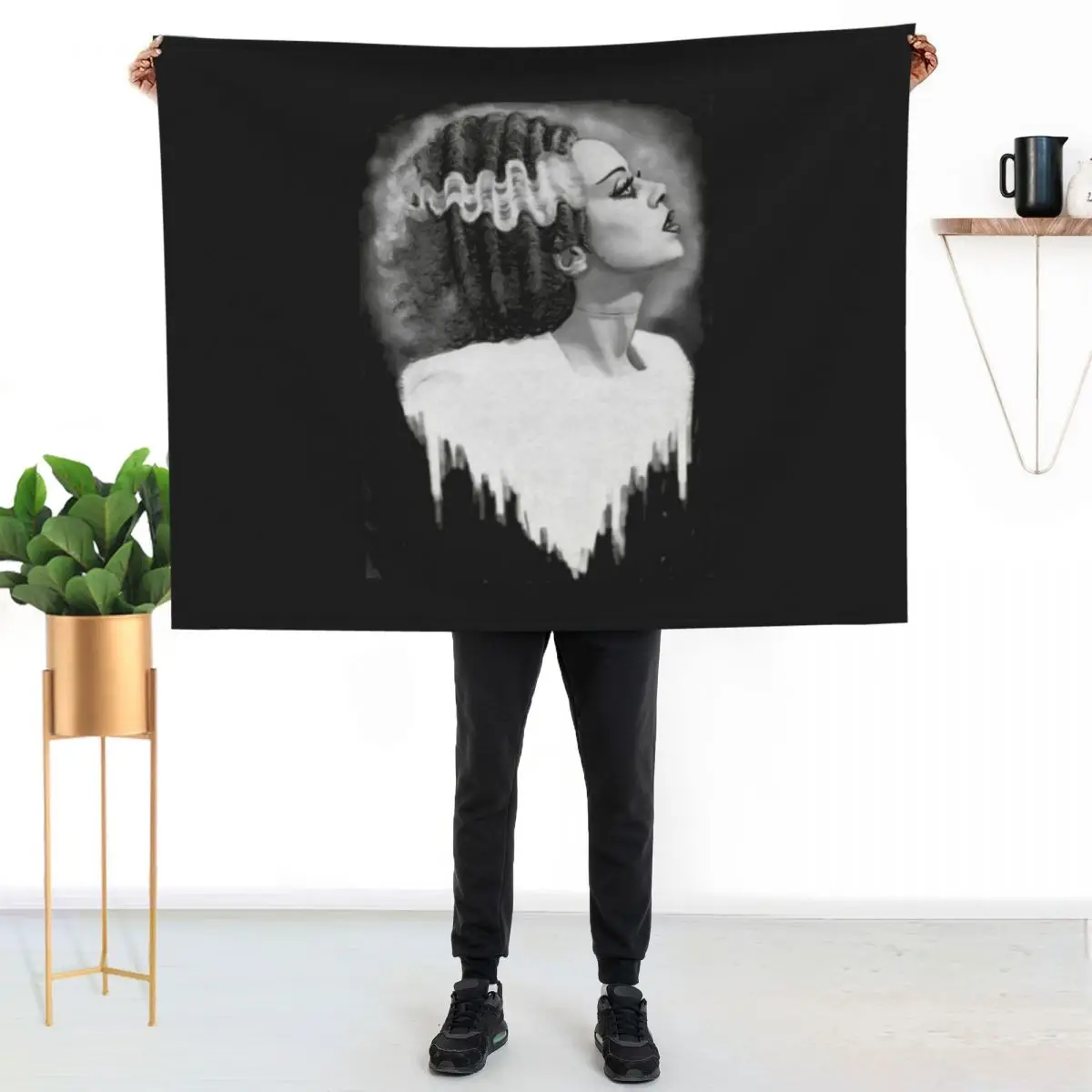 Bride of Frankenstein Throw Blanket manga Decorative Sofa Single heavy to sleep Hairys Softest Blankets