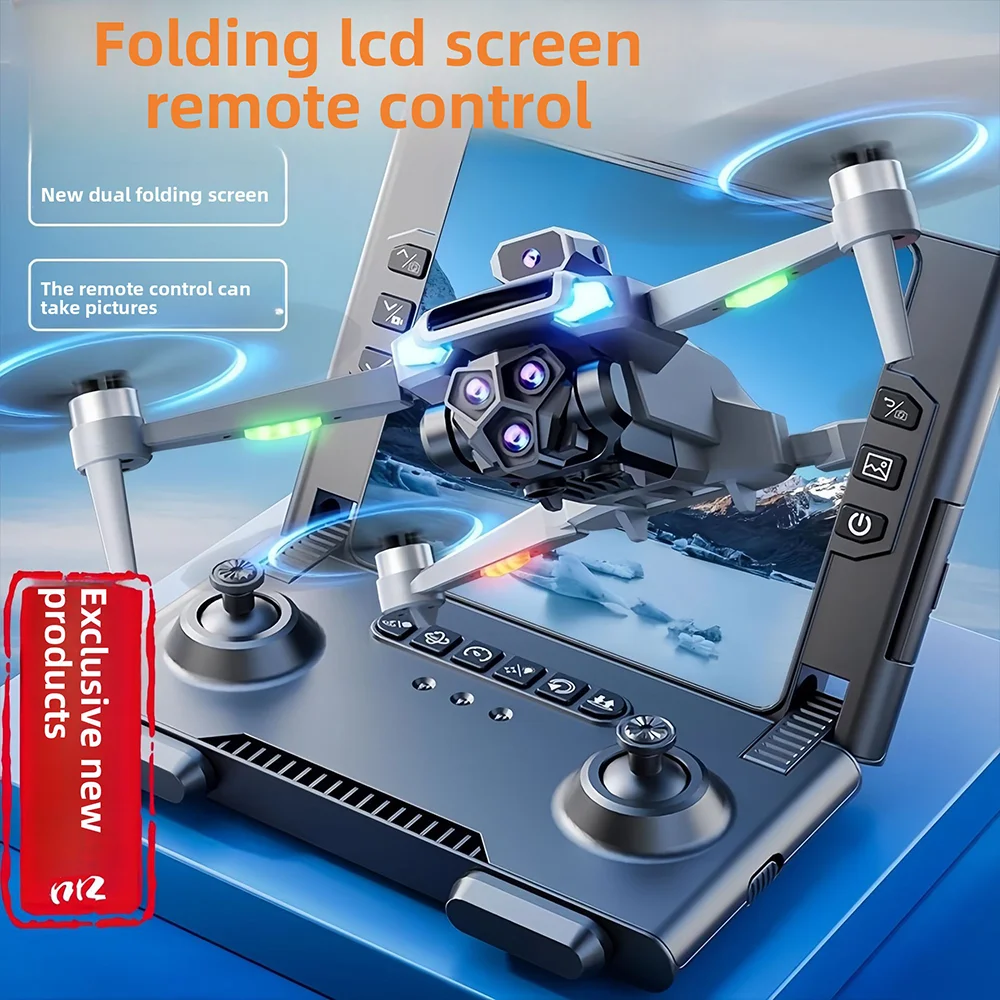 Foldable M66 RC Drone with 4.5in HD Foldable Screen,5G Smooth Image,Brushless Motor,Foldable Compact Quadcopter for Travel Aeria