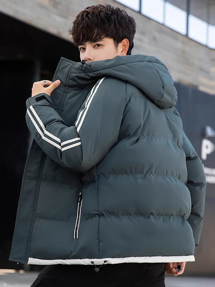 

Men's Winter Thiened down Cotton Jaet 2024 New Sle Warmth Sensation Autumn Winter Wear Anti-Cold Cotton Outerwear