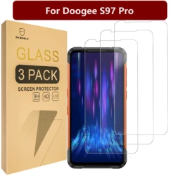 Mr.Shield [3-Pack] Screen Protector For Doogee S97 Pro [Tempered Glass] [Japan Glass with 9H Hardness] Screen Protector