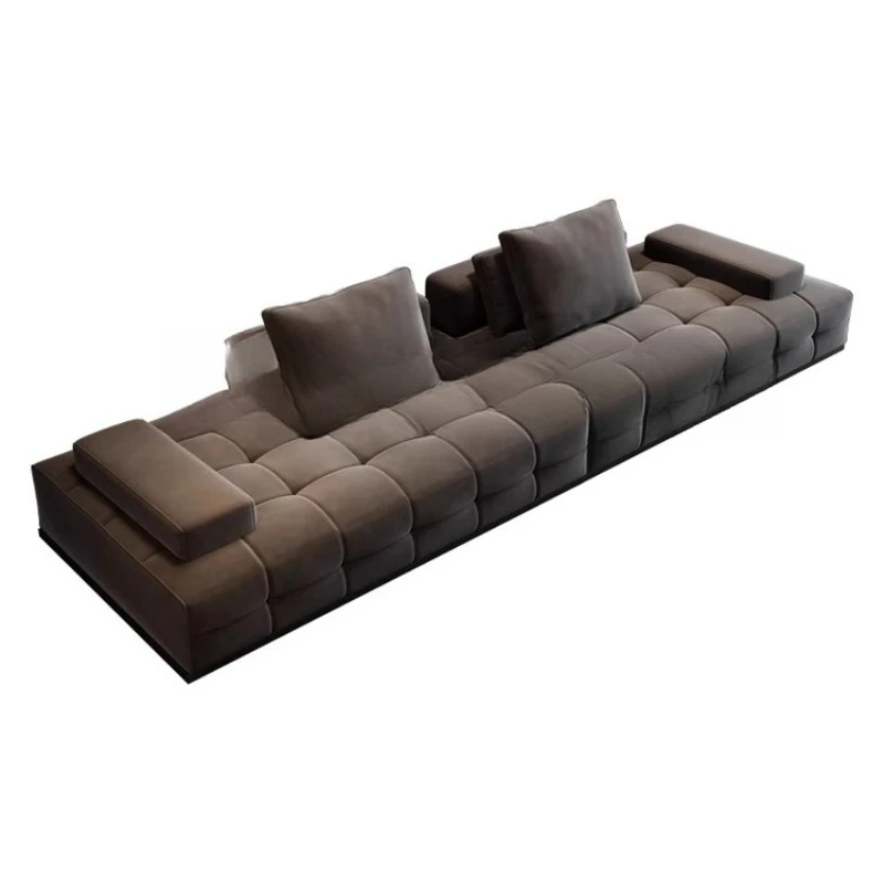 

Диван, итальянский минималистичный прямой диван для гостиной, высококачественный диван из матовой ткани, современный простой угловой диван.