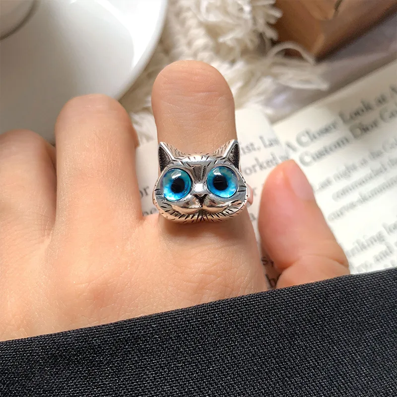 Fashion Fish Owl Cat Open Ring for Women Men Cute Finger Cuff Jewelry Animal Snake Rabbit Frog Eye Party Wedding Couple Gifts