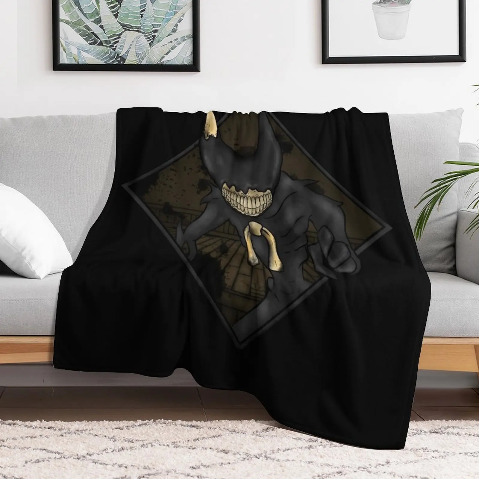 BATIM BATDR Bendy new ink demon art Throw Blanket Decorative Sofa Hair Blankets