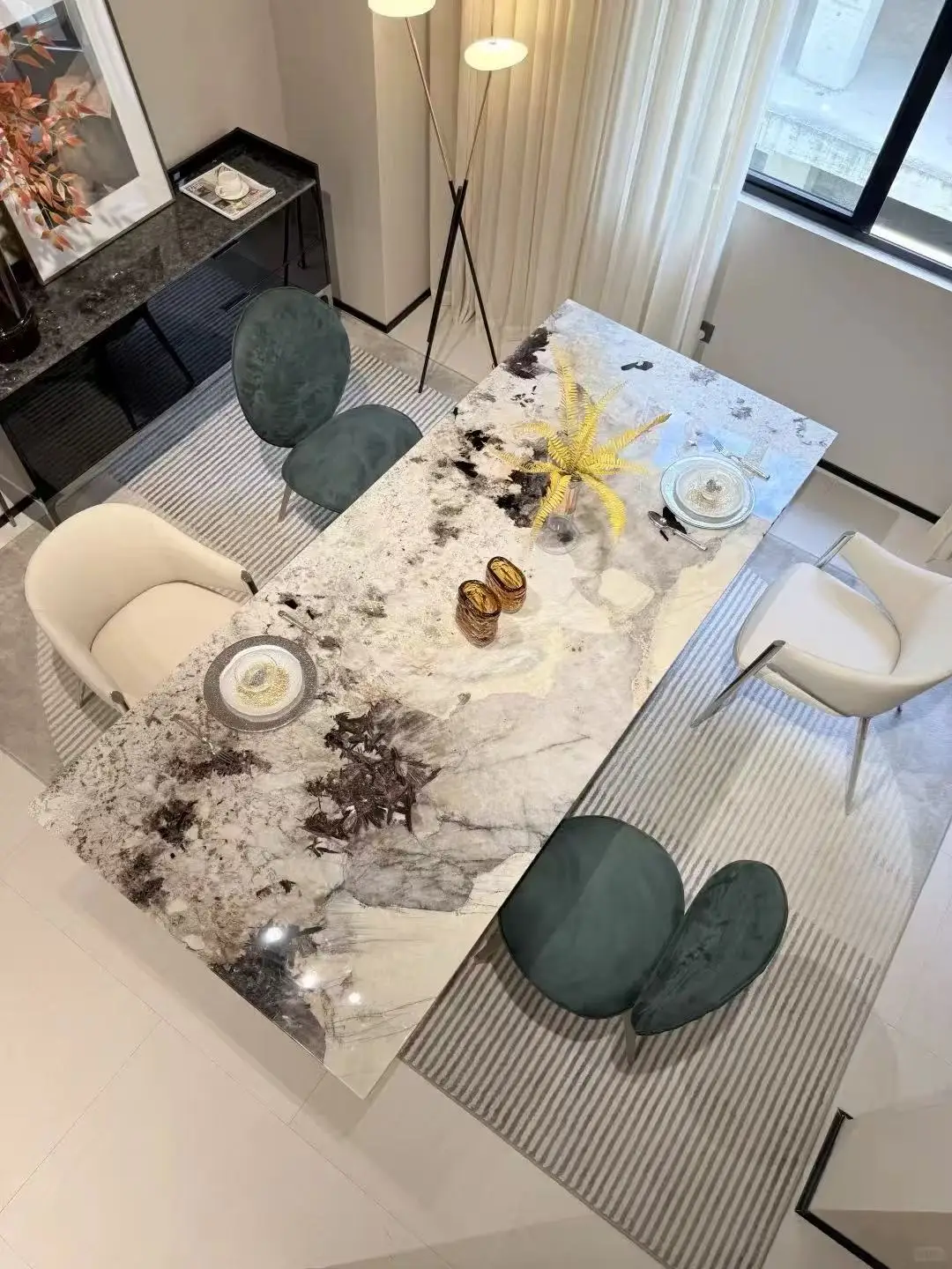 For High-End Villa Apartment Contemporary For Hotel Living Room &Pandora Luxury Dining Table Modern Minimalist Natural Stone