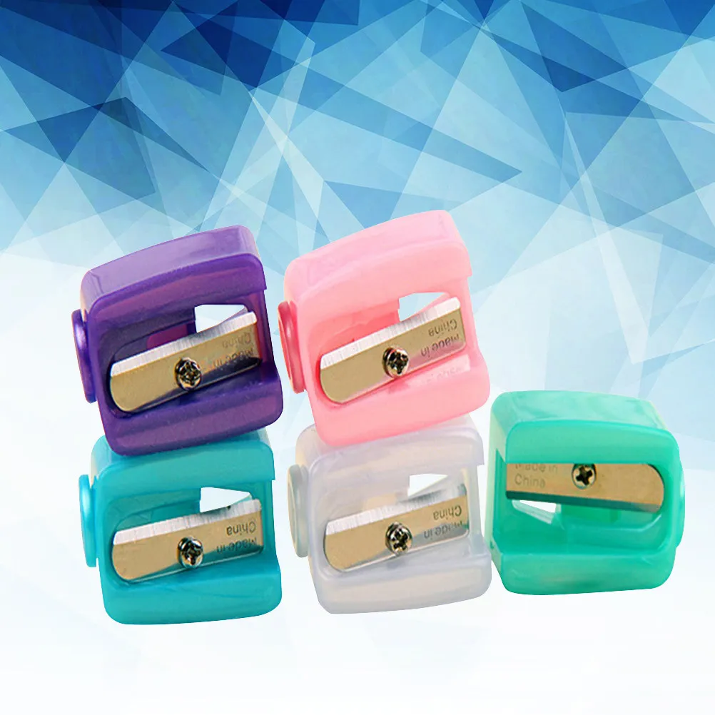 5Pcs Small Pencil Sharpener for Eyebrow Lip Liner Eyeliner Easy Hold Mini Sharpener for Women Travel Beauty Kit