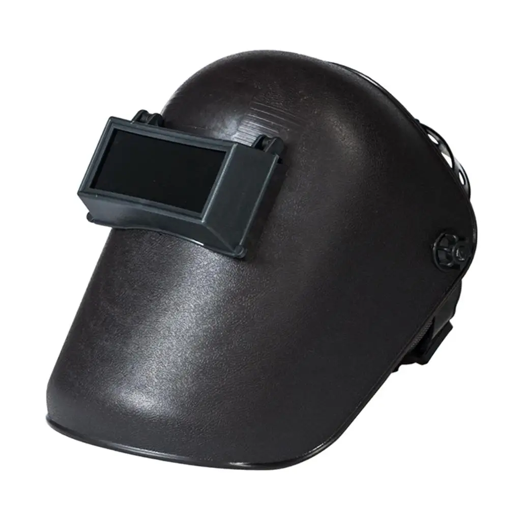 Fiber Metal Welding Helmet Black Glass Lens Headgear Bag and Rods for Workshop Welding Face Safety Wear
