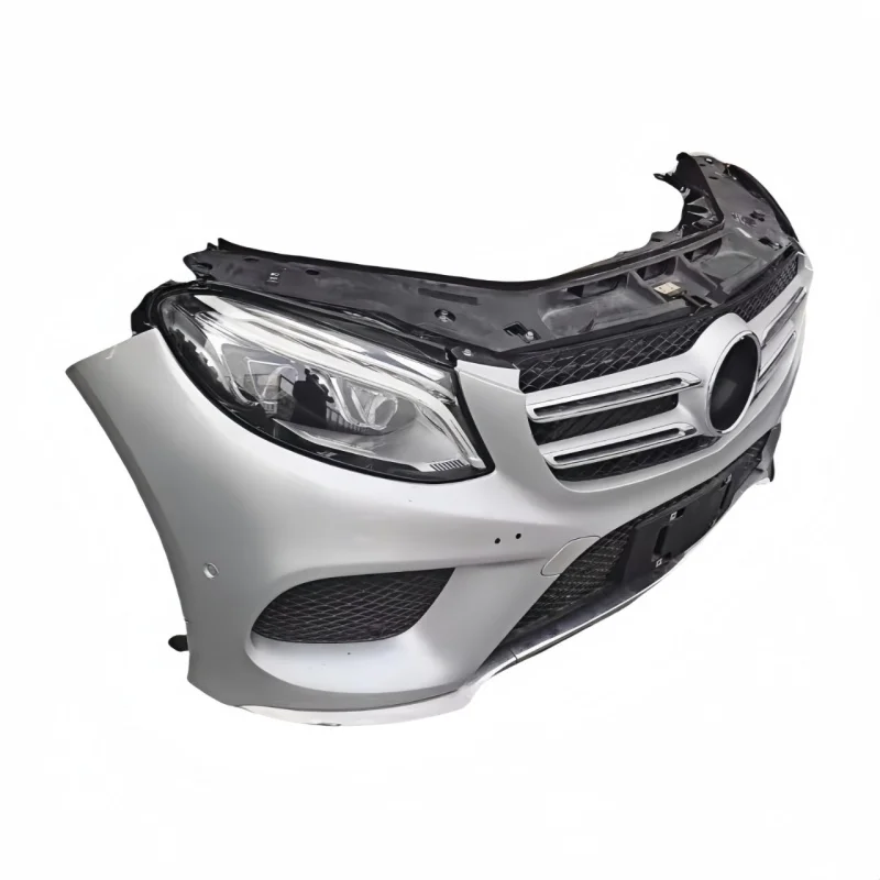 High Quality Front Bumper Assembly & Body Kit for -GLE W166 with LED Headlights Screw-On Attachment