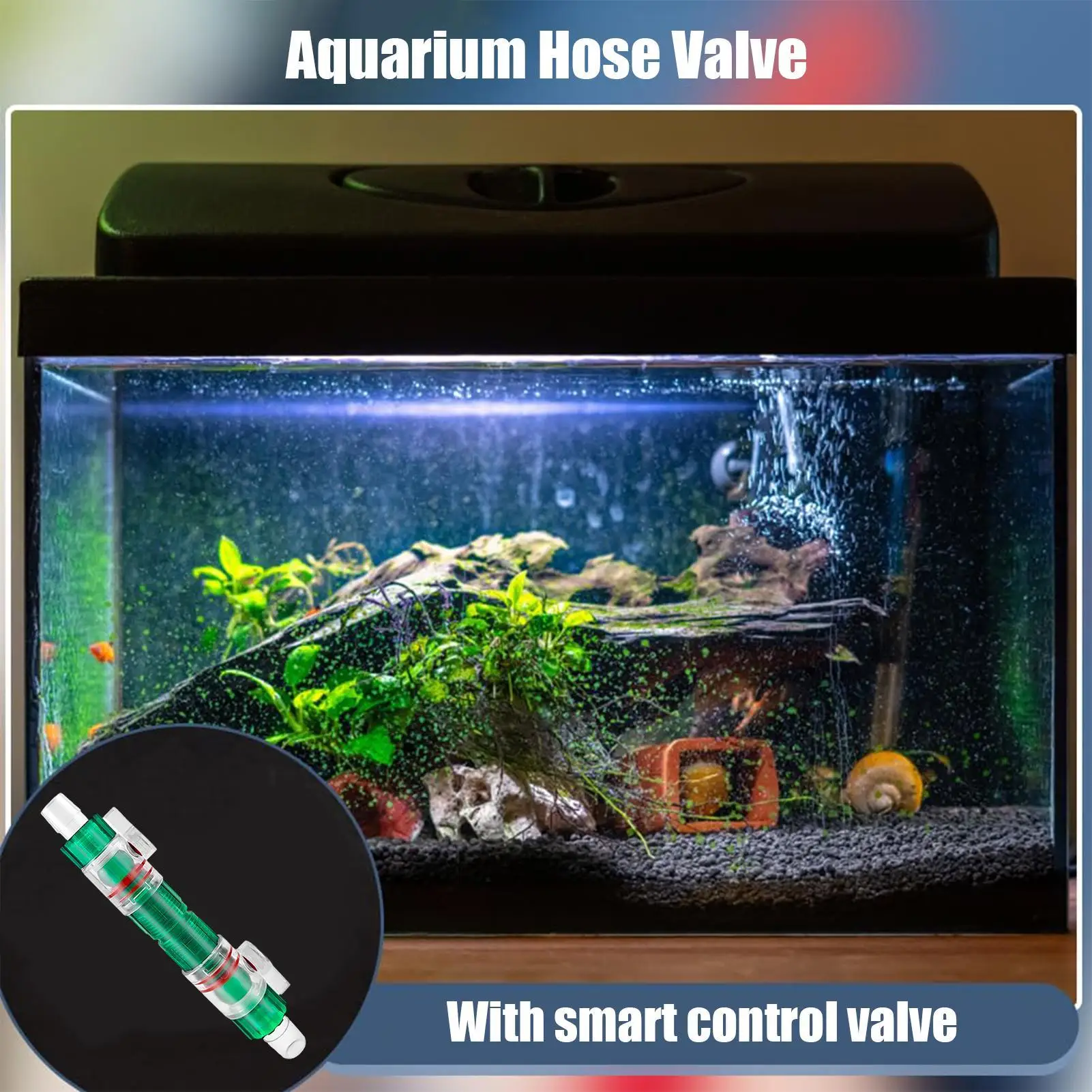 Aquariumfilter Wasserventil Schlauch 12/16mm Durchflussregler Doppelhahn Schnellverschluss-Verbinder Aquariumfilter Ersatzzubehör – Detail 3