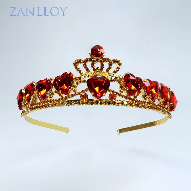 ZANLLOY corona de fiesta para niñas, Tiara de princesa, accesorios para el cabello, corona de Boda nupcial, regalo de joyería de cumpleaños