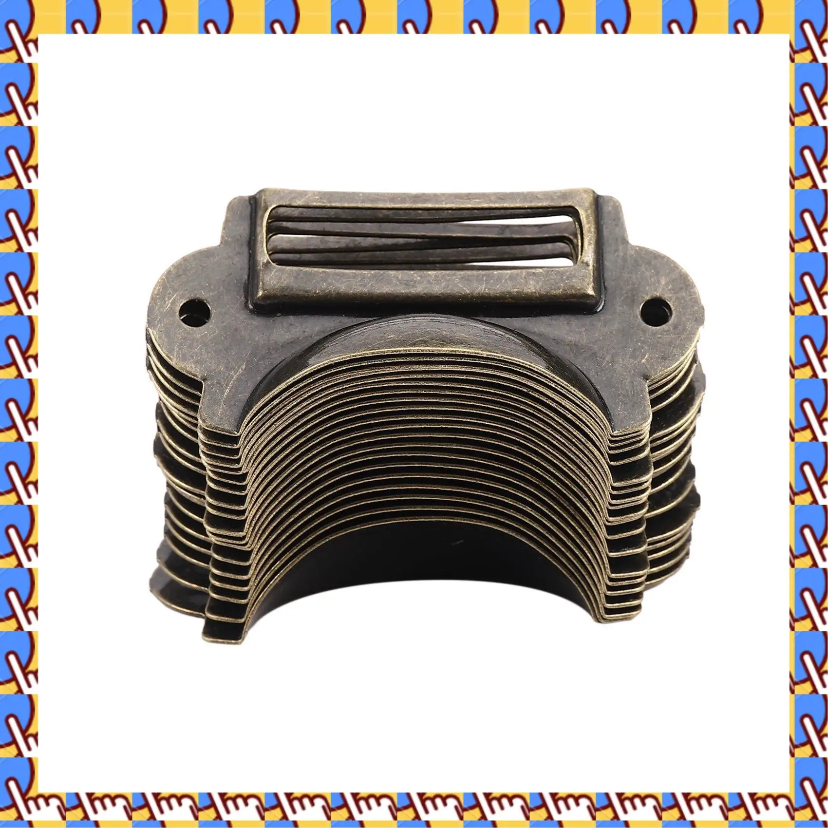 

A79I 40PCS File Name Card File Cabinet Handles Label Holder Antique Bronze Drawer Label Pull Cabinet Frame Handle File Name