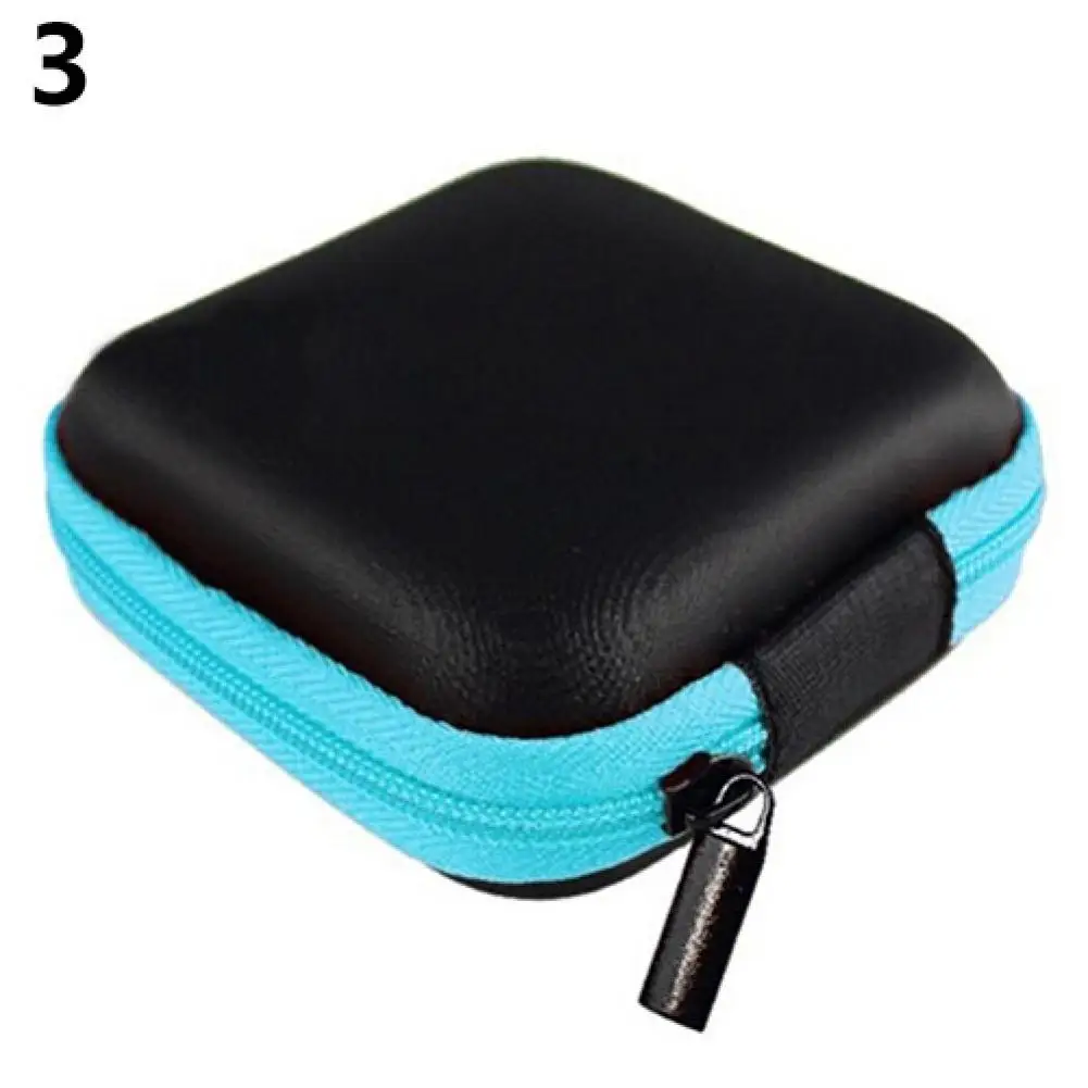 

​Square Pocket Hard Case EVA for Headphone Earphone Earbuds TF SD Card Cable Portable Storage Bag Accessories