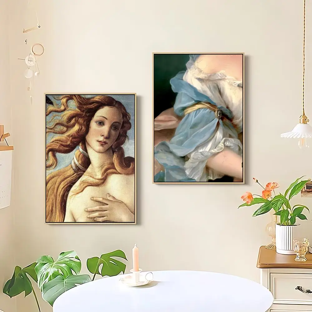 Renaissance Art Painting Poster HD art sticky wall waterproof home living room bedroom bar aesthetic decoration