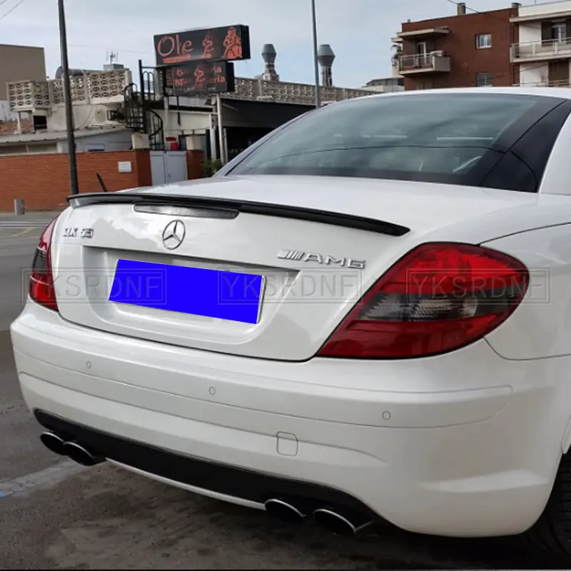 For Benz SLK R171 Rear Trunk Lip Spoiler Boot Wings For Benz SLK 200 SLK 35 Class R171 2005-2010 ABS Car Styling