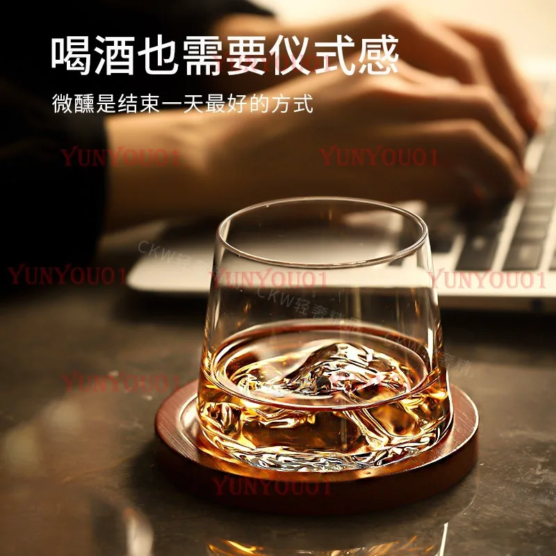 Copo de vinho de luxo leve guanshan vidro alto valor estrangeiro vinho espírito caixa de presente conjunto alto sentido casa