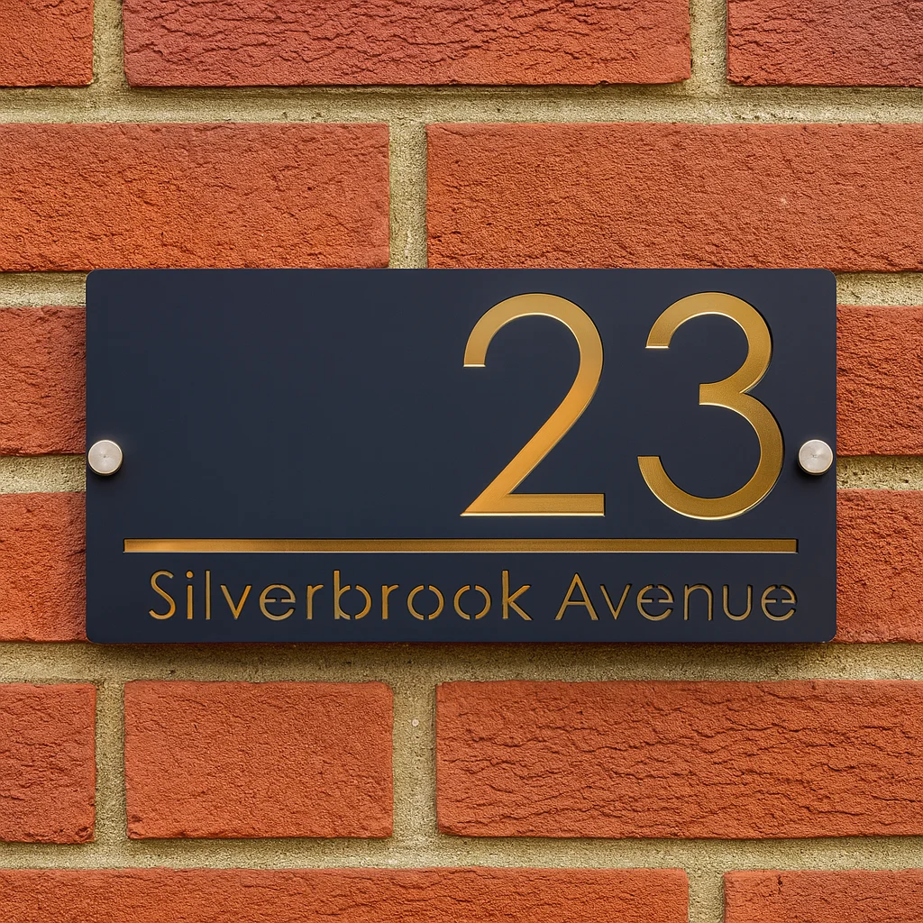 

Персонализированный привлекательный матовый черный акриловый знак с номером дома, уличная адресная табличка, украшение на стену для дома