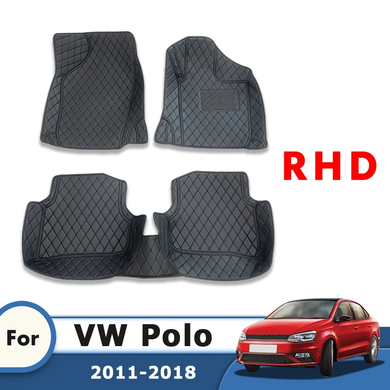 

Ковры RHD для Polo 2017 2016 2015 2014 2013 2012 2011 2010, автомобильные коврики, автоаксессуары, товары для интерьера для Volkswagen VW