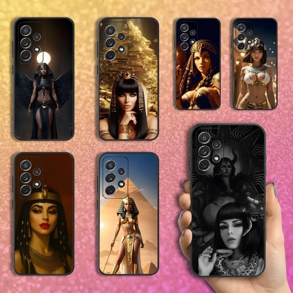 

Ancient Cleopatra Beauty Phone Case For Samsung S25,S24,S23,S22,S21,S20,S10,Ultra,Plus,Lite,FE,Soft Silicone Black Cover