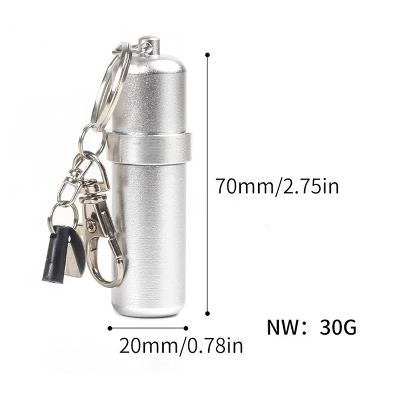 Metal Fuel Can Portable Kerosene Oil Liquid Tank with Keychain Mini Lighter Fuel Tank Travel Smoking Accessorie Gadgets for men