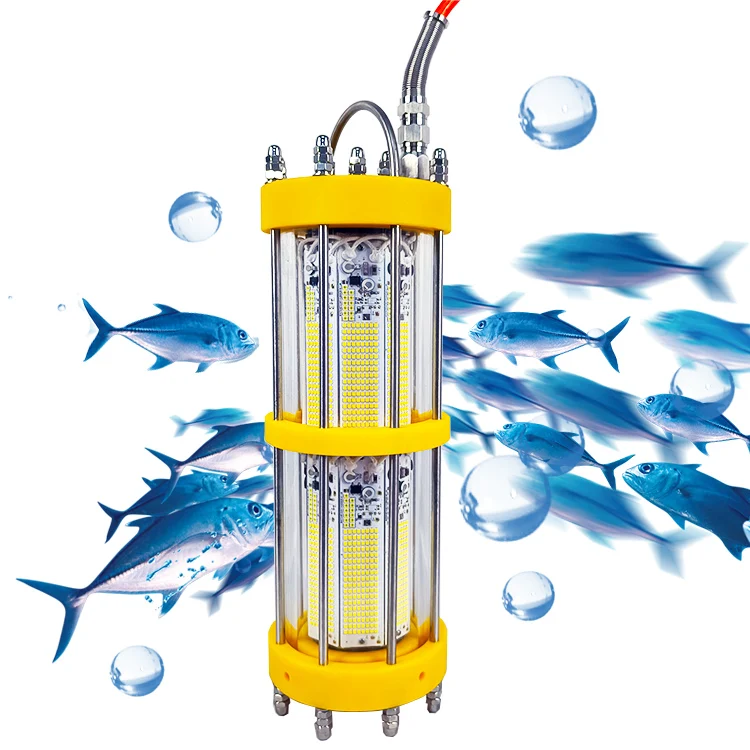 Underwater Light For Fishing 2000W Deep Sea White 220v LED Squid Fishing Lamp Salmon Farming Light Water Proof Fishing Lights