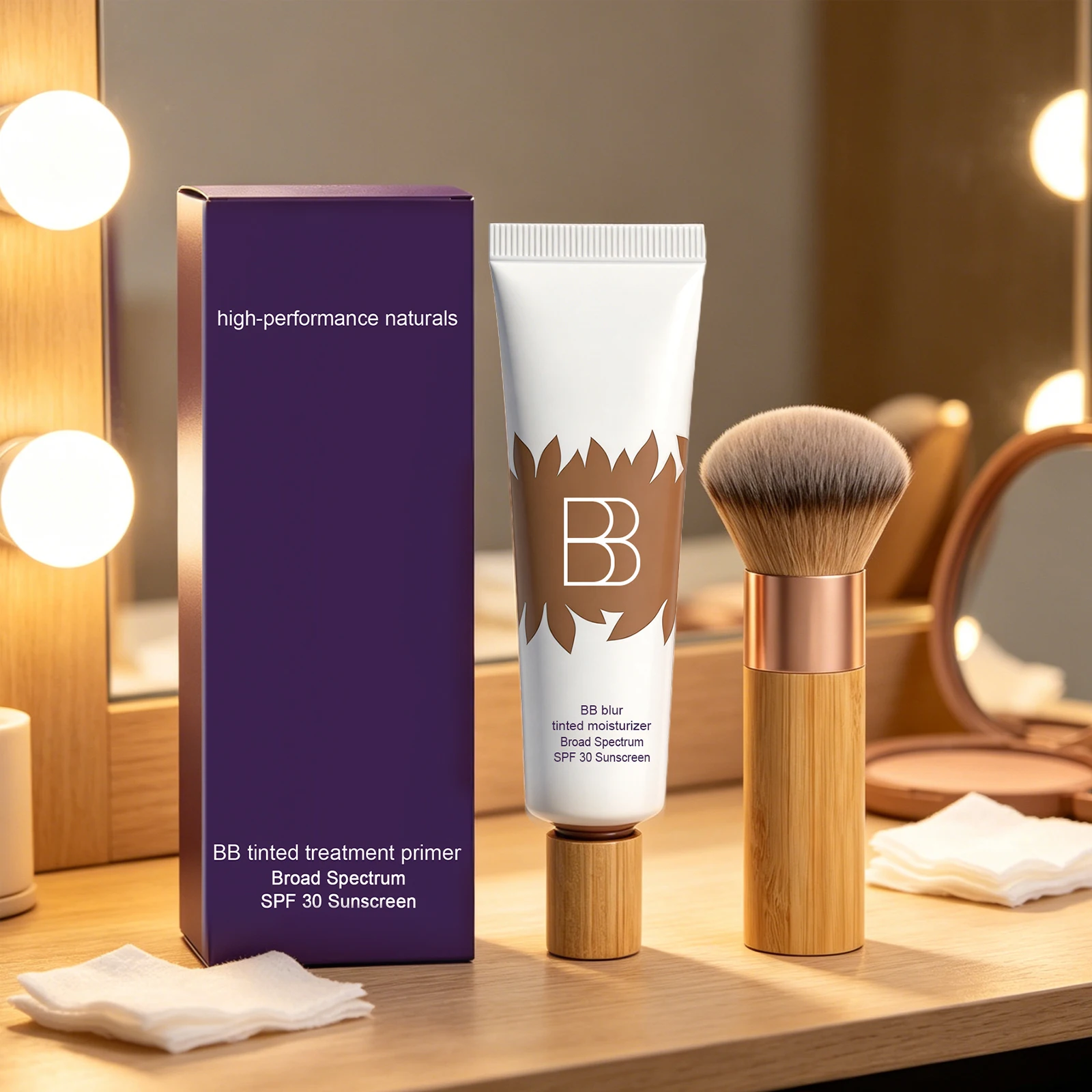 Sunscreen BB Cream Kit Efficient UV Protection Balance Oil Shine Conceal Face Blemishes Natrual Makeup Facial Primer Foundation
