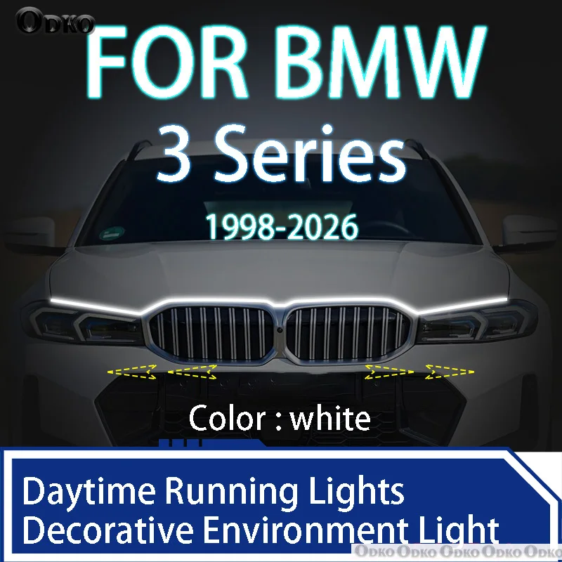

For BMW 3 Series 1998-2026 New upgrade LED Daytime Running Light Scan Starting Car Hood DRL Guide Decorative Ambient Lamp 12V