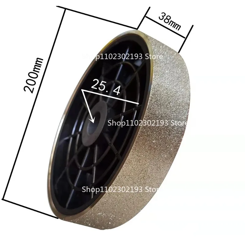 Electroplate Coated Diamond Grinding Sharpener Wheel Accessory Disc Diameter 200mm Width 38mm For Glass Tungsten Steel Polishing
