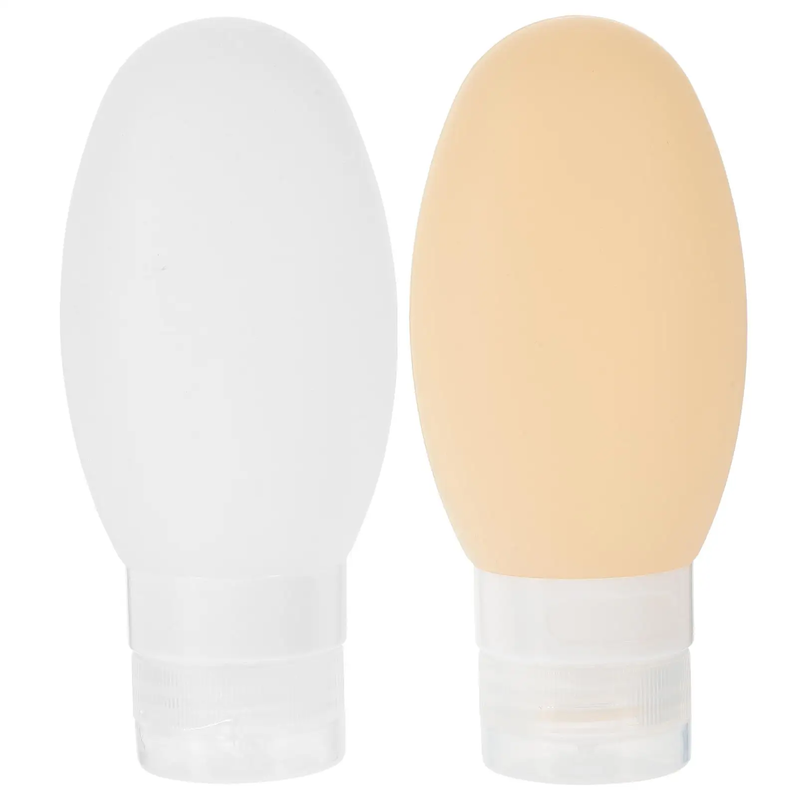 

2pcs 100ml Silicone Travel Bottles Reusable Squeezable Shampoo Dispenser Toiletries Containers for Trip Camping Gym