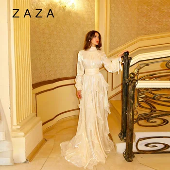 चमकदार रफल्स हेम मैक्सी ड्रेस ए लाइन लंबी आस्तीन स्लिम फिट पार्टी लॉन्ग रोब्स लेस अप लक्ज़री क्लब वेस्टिडोस 2025 लेडी समर गाउन 10 best sales महिलाओं के औपचारिक कपड़े - №1