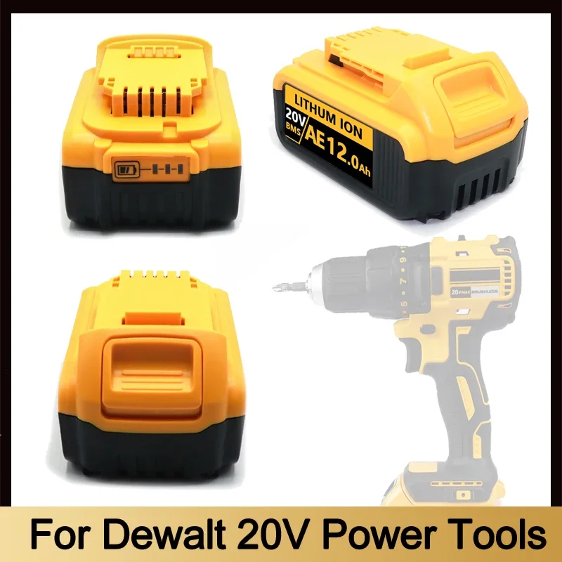 Meg nem látott DCB200 20V 12000mah Lítium Kicserélés Üteg számára dewalt 18V DCB184 DCB200 DCB182 DCB180 DCB181 DCB182 DCB201 DCB206