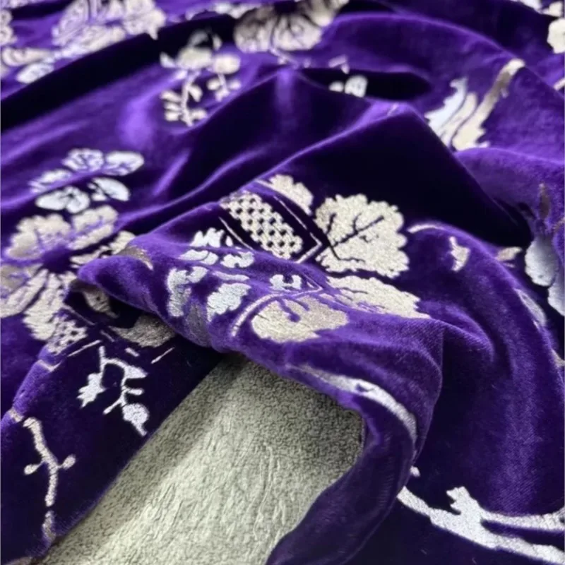 고정밀 헤비 듀티 금박 실크 벨벳 원단 중국식 탑 코튼 패딩 베이스