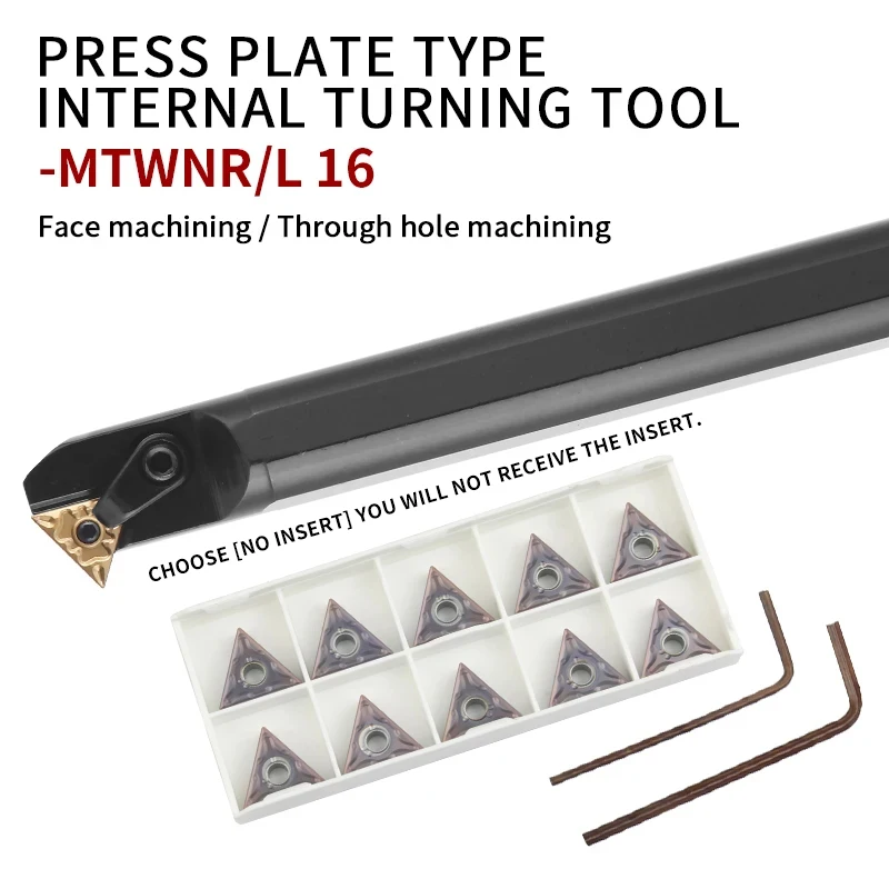 1 Pcs S16Q-MTWNR16/S20R-MTWNL16/S25S-MTWNL16กลึง CNC เครื่องมือ,เครื่องมือหมุนภายในและ TNMG16คาร์ไบด์แทรก
