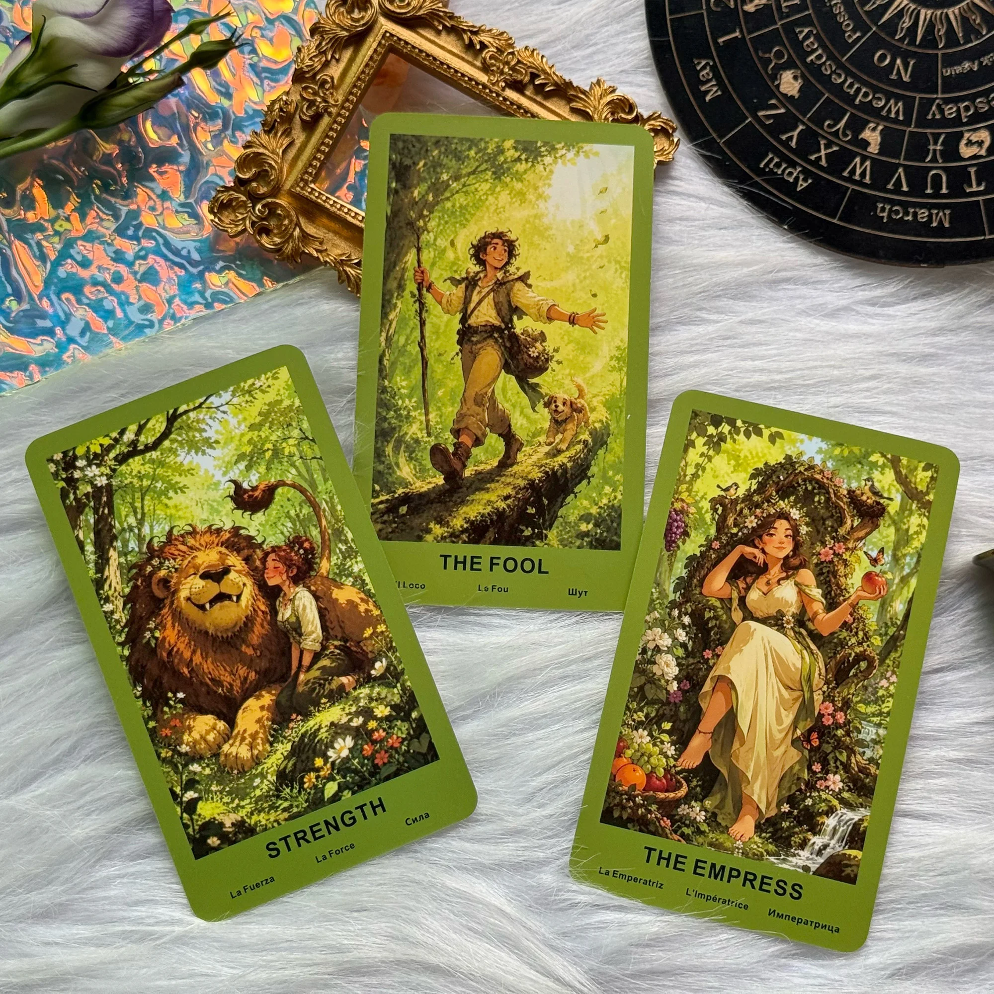 The Sunwoven Forest Tarot Deck, 78 Original Tarot Cards, Nature Theme, with Paper Guidebook (EN/RU/ES/FR), Beginner Friendly view 5