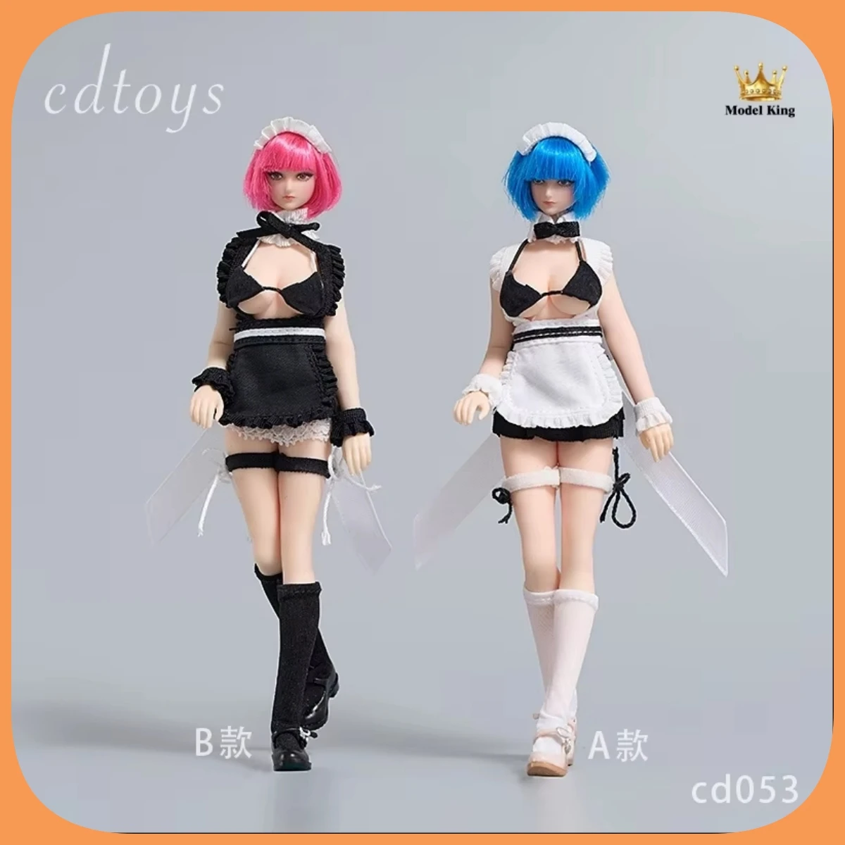 Two Colors Cdtoys Cd053 1/12 Scale Sweet Elegant Maid Suit Clothes Set Fit 6inch Action Figure Body Model For Fans DIY