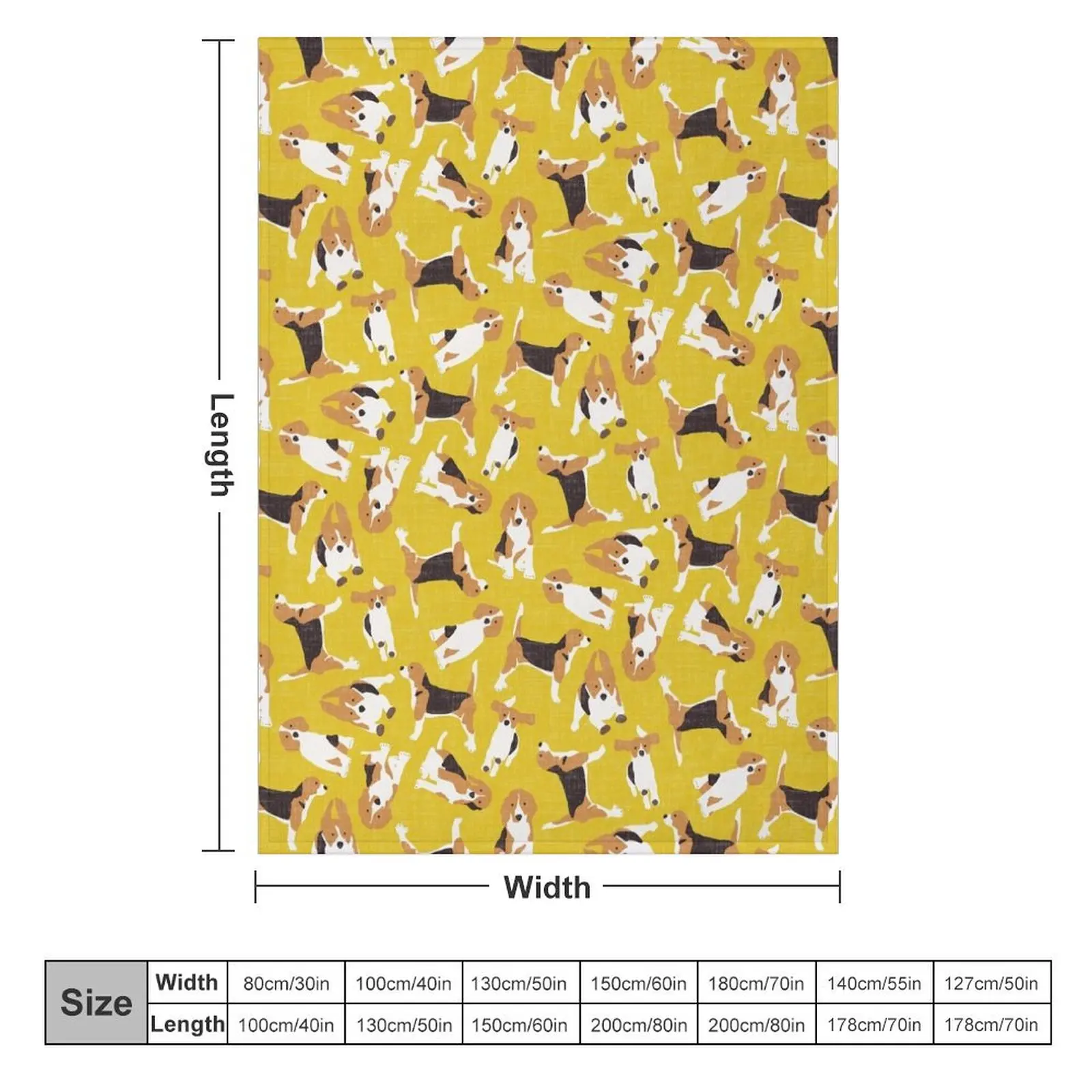 beagle scatter yellow Throw Blanket Thermal Sofa Throw Giant Sofa Personalized Gift Blankets