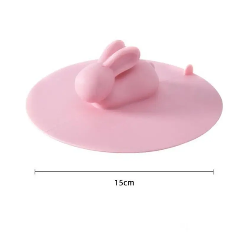 Cartoon Rabbit Deodorant Floor Drain Cover Sink Plug, Anti-clogging Bathroom Bathtub Pool Sink Strainer Hair Stopper Sewer Drain