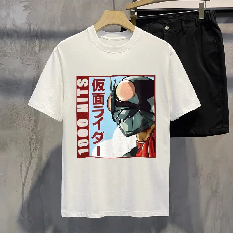 

2025 New Kamen Rider Joint Short-sleeved T-shirt Men's Two-dimensional Animation Periphery Summer Large Size Loose Clothes