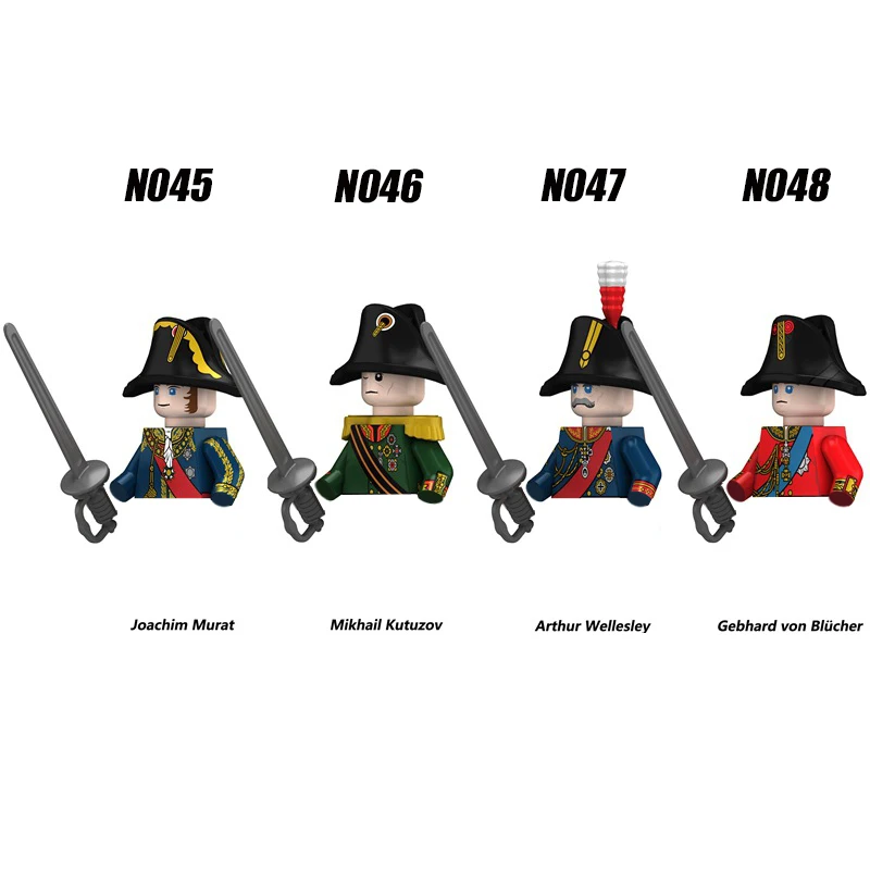 Napoleonic Wars Soldier Figure Infantry Cavalry Artillery Moc Guns Bayonet Flag Military Army Blocks Toys Kids Gifts Boys Girls