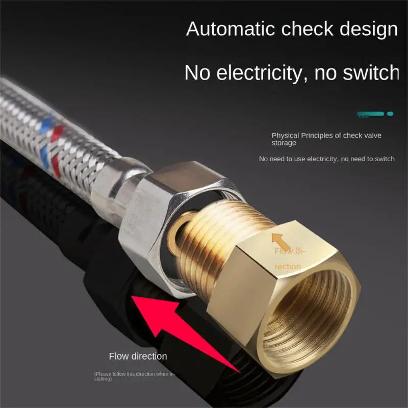 One-way Check Valve Toilet Water Pipe Toilet Anti Return Valve Water Meter Female Thread In-Line Spring For Water Control 4\