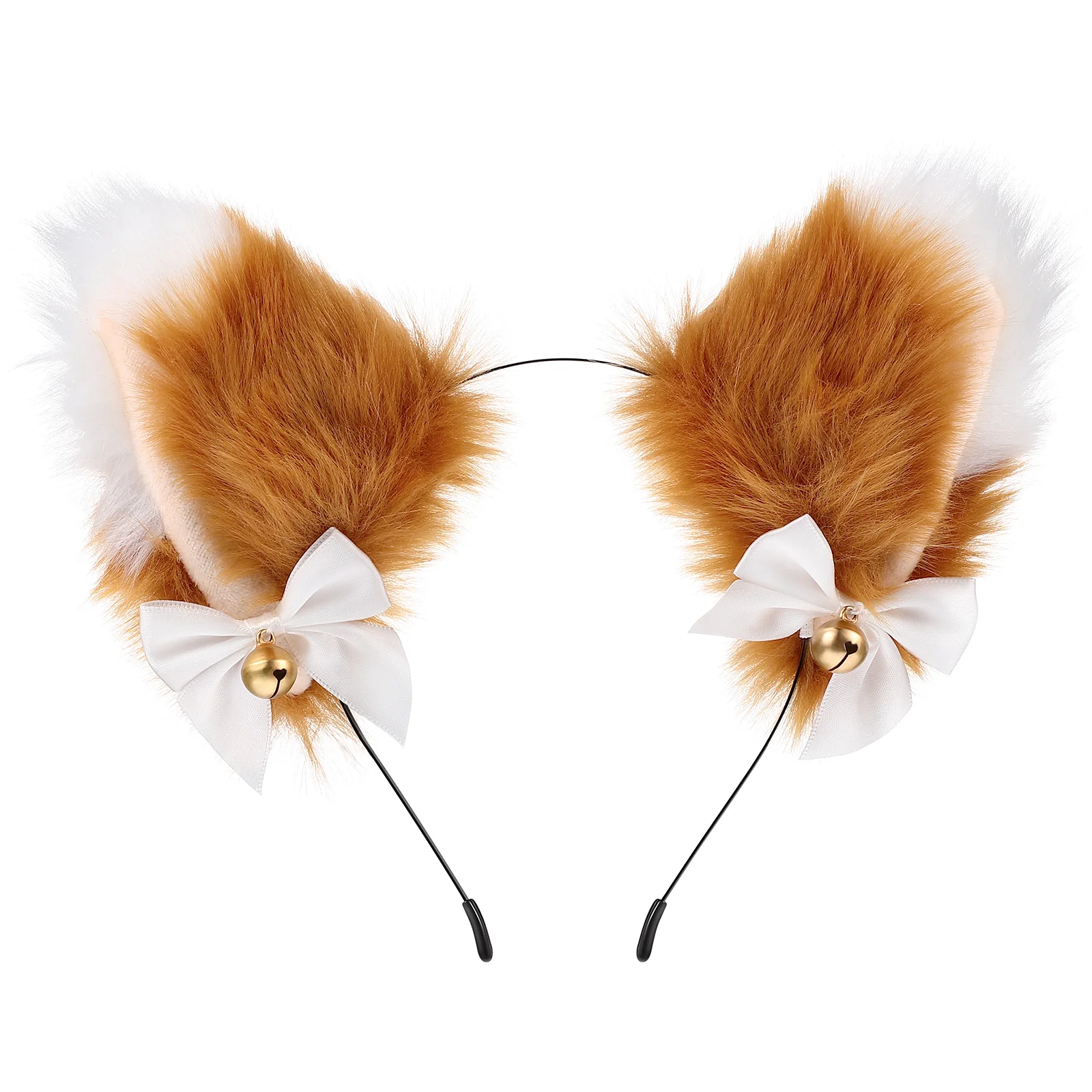 

Cat Ear Bell Headband Hair Accessories Bow Tie Faux Fur Girl Cosplay Animal Headbands