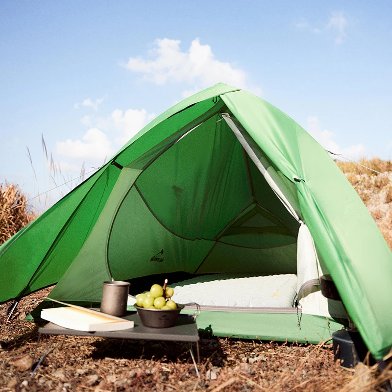 Naturehike Ultralight Campingเต็นท์ 210TแบบพกพาCloud Upฐาน 1 2 คนShelterเต็นท์กระเป๋าเป้สะพายหลังพับเต็นท์เดินทางกันน้ํา